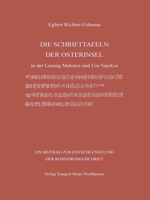 cover image of DIE SCHRIFTTAFELN DER OSTERINSEL